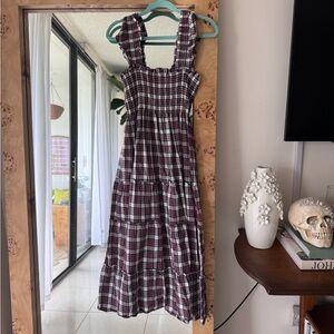 Hill House Red and Black Plaid Dress